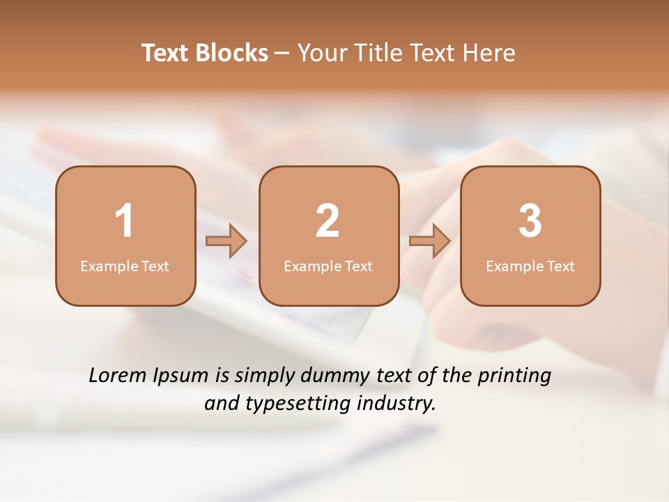 Touchpad Finger Lifestyle PowerPoint Template