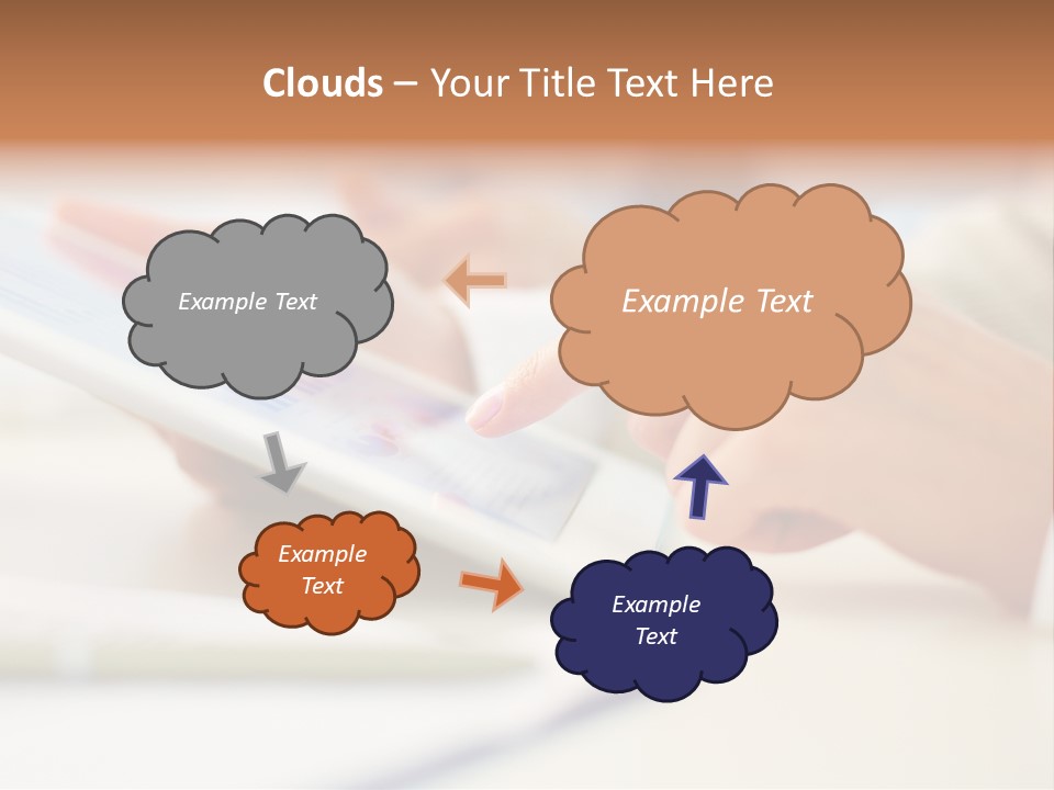 Touchpad Finger Lifestyle PowerPoint Template