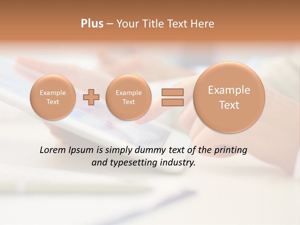 Touchpad Finger Lifestyle PowerPoint Template