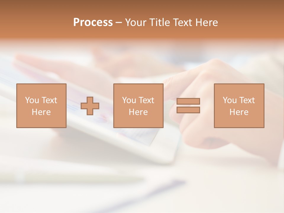 Touchpad Finger Lifestyle PowerPoint Template
