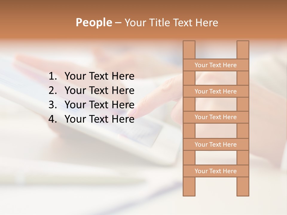 Touchpad Finger Lifestyle PowerPoint Template