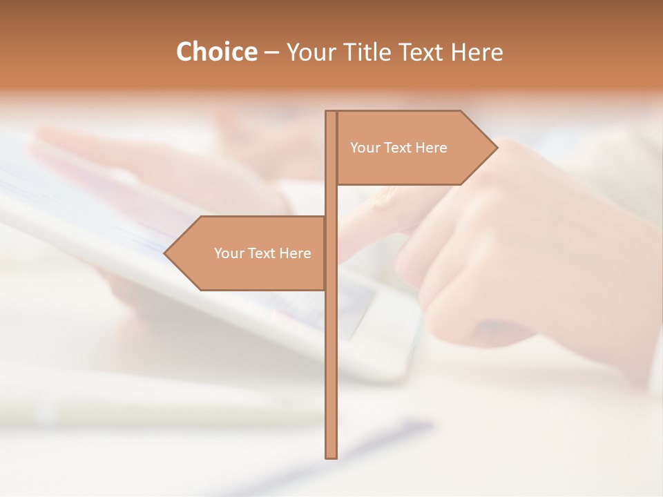 Touchpad Finger Lifestyle PowerPoint Template