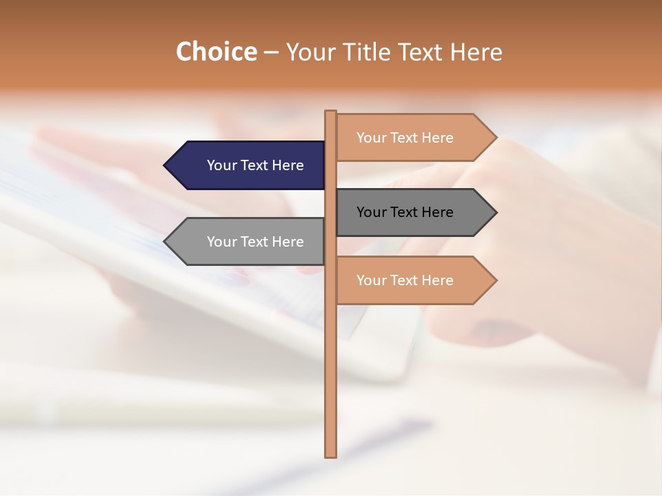 Touchpad Finger Lifestyle PowerPoint Template