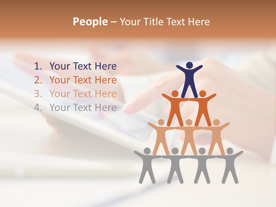 Touchpad Finger Lifestyle PowerPoint Template