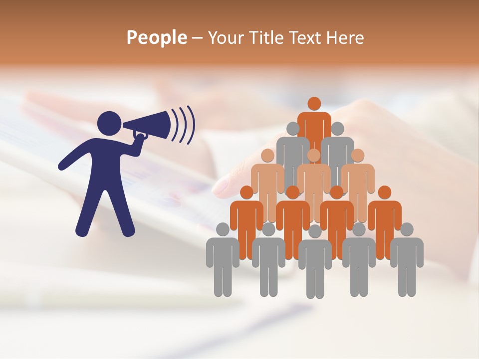 Touchpad Finger Lifestyle PowerPoint Template