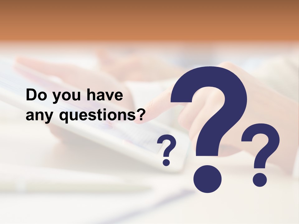 Touchpad Finger Lifestyle PowerPoint Template