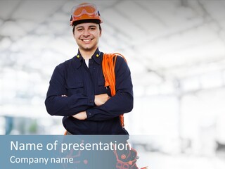 Helmet Oil Smile PowerPoint Template