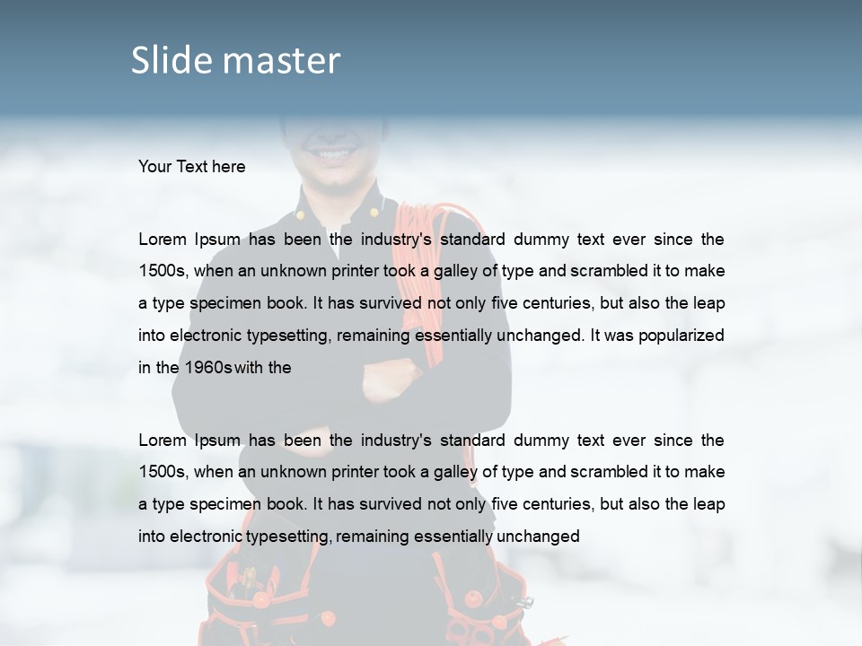 Helmet Oil Smile PowerPoint Template