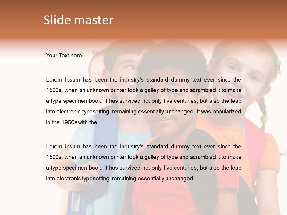 Joyful Preschool African American PowerPoint Template