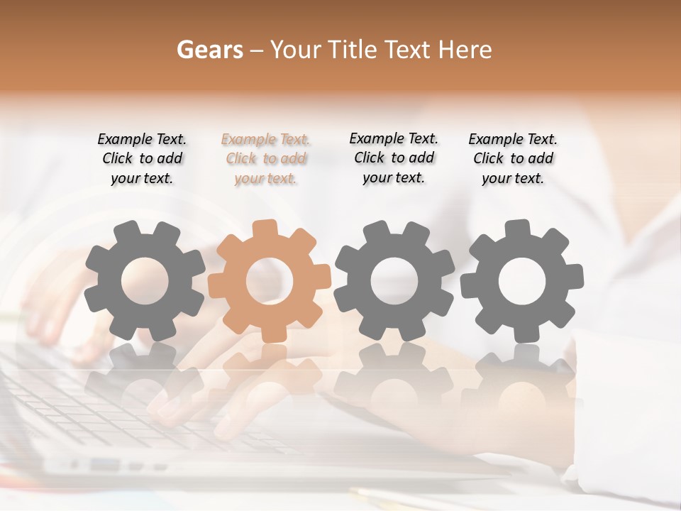 Web Hand Office PowerPoint Template