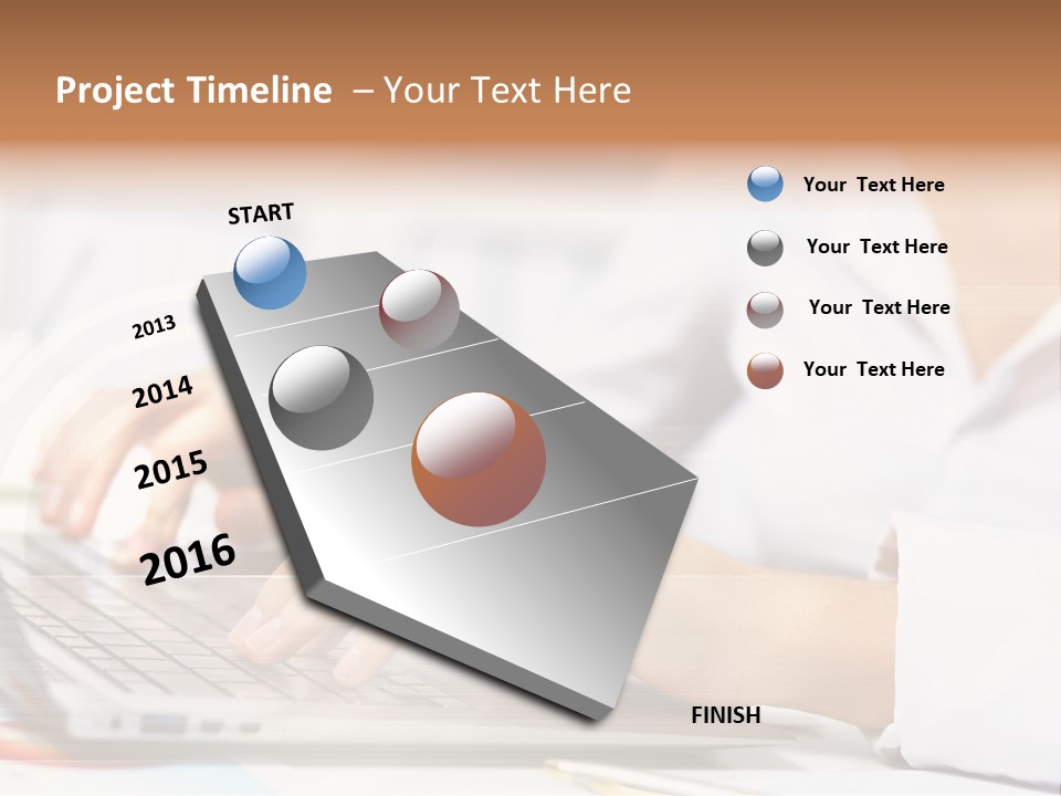 Web Hand Office PowerPoint Template