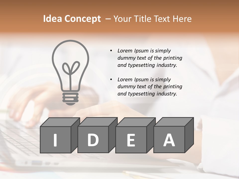 Web Hand Office PowerPoint Template