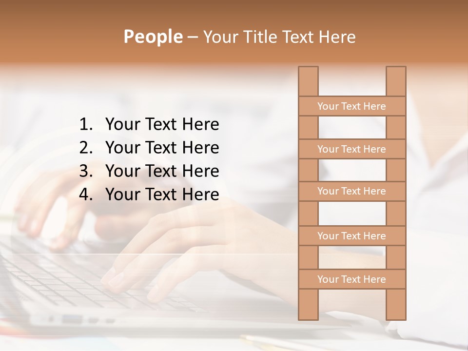 Web Hand Office PowerPoint Template