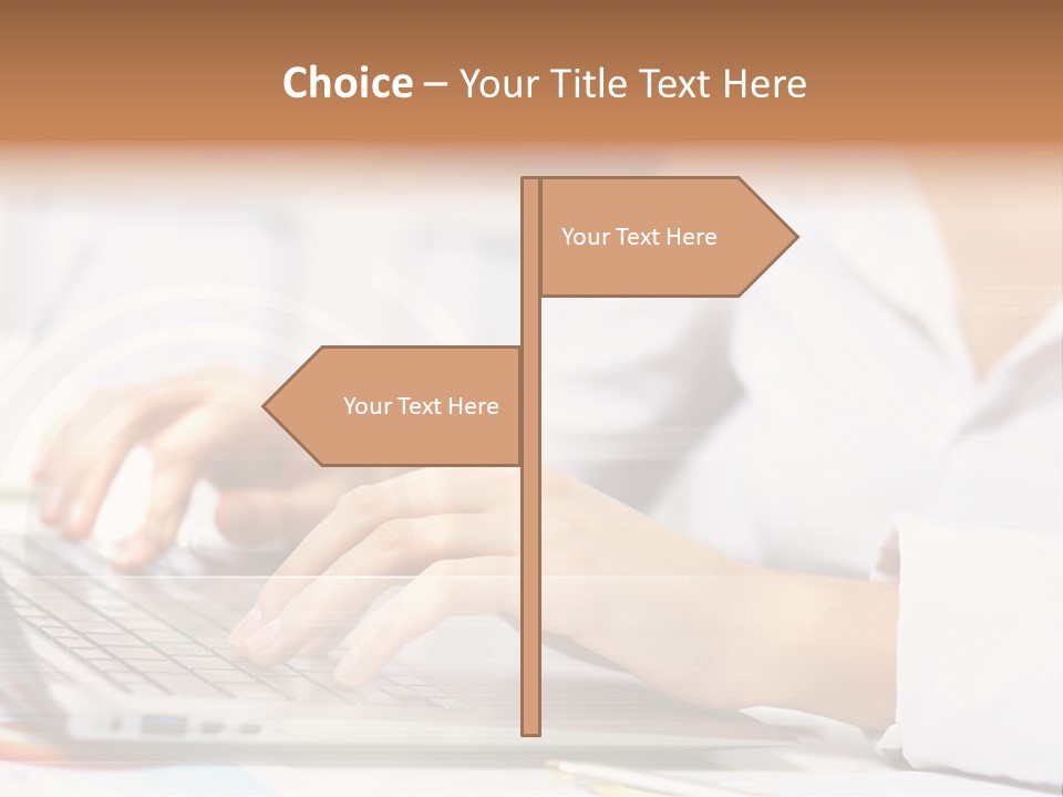 Web Hand Office PowerPoint Template