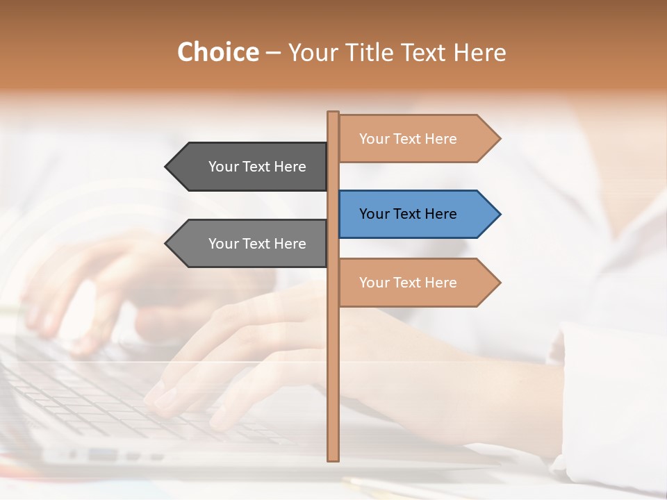 Web Hand Office PowerPoint Template