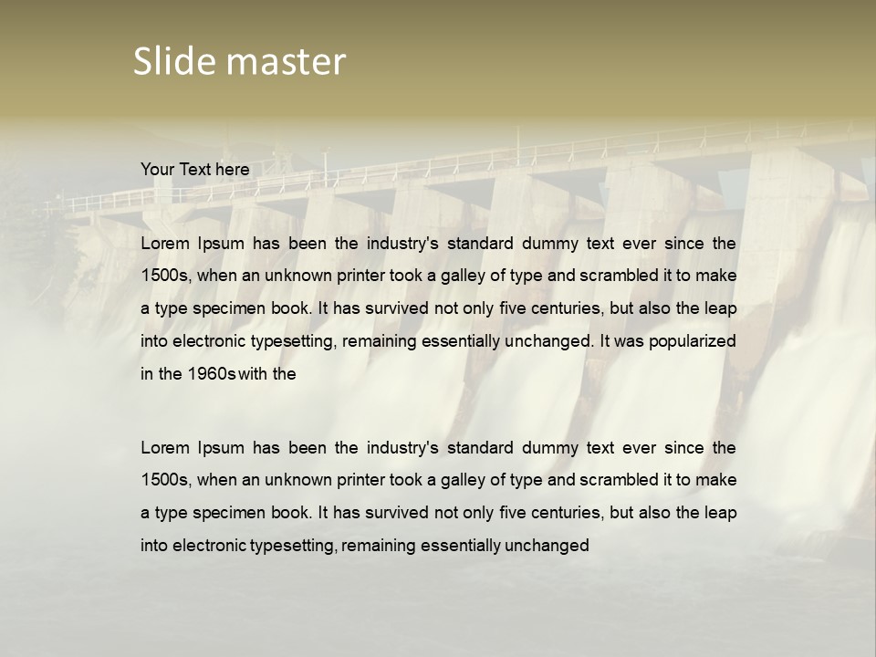 Generating Energy Water PowerPoint Template