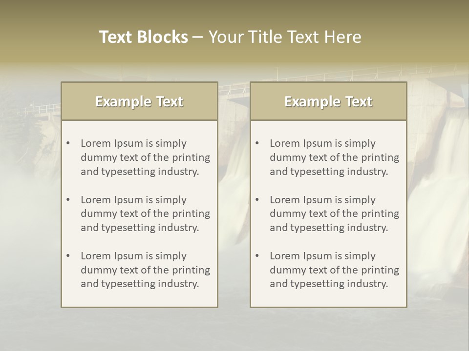 Generating Energy Water PowerPoint Template