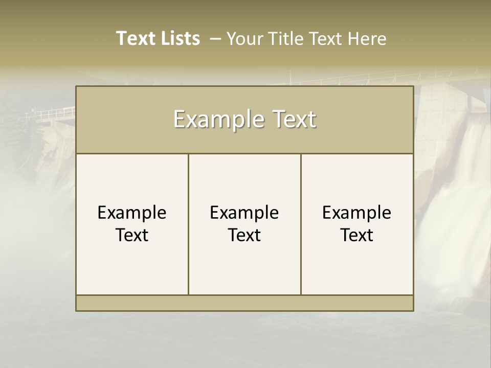 Generating Energy Water PowerPoint Template