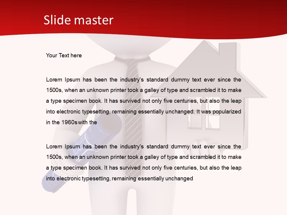 Tie Red Graphics PowerPoint Template