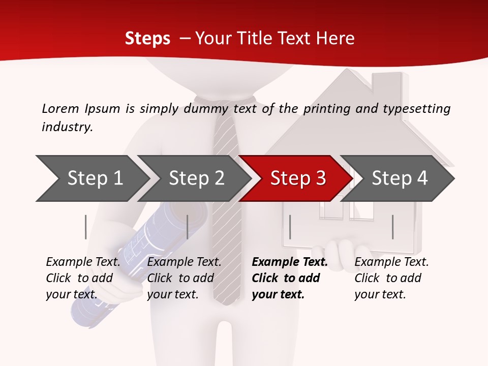 Tie Red Graphics PowerPoint Template
