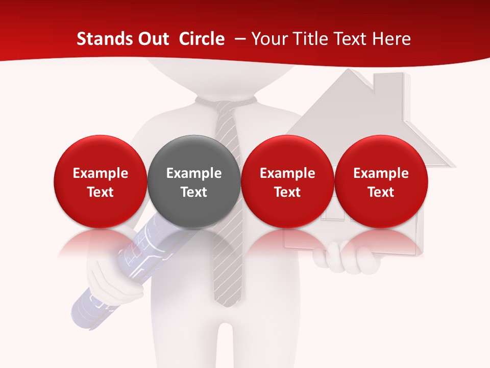 Tie Red Graphics PowerPoint Template