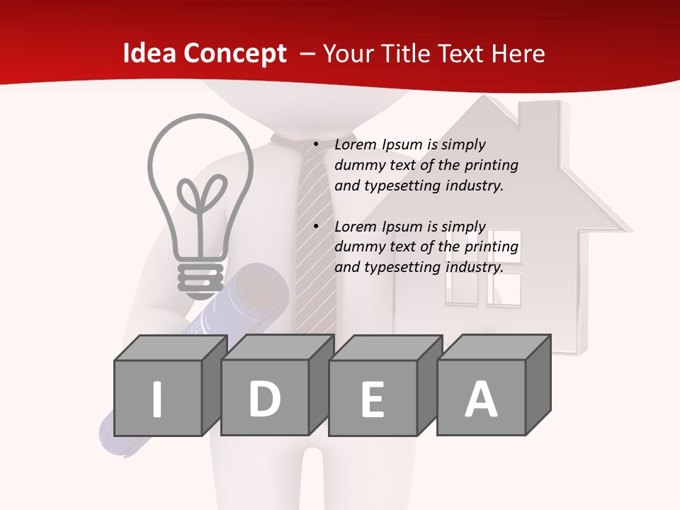 Tie Red Graphics PowerPoint Template