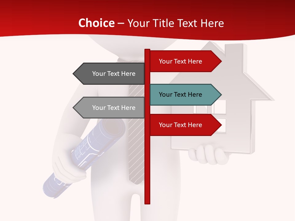 Tie Red Graphics PowerPoint Template