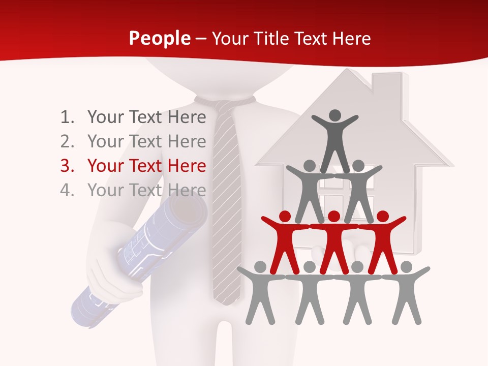 Tie Red Graphics PowerPoint Template