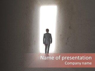 White Illuminated Way PowerPoint Template