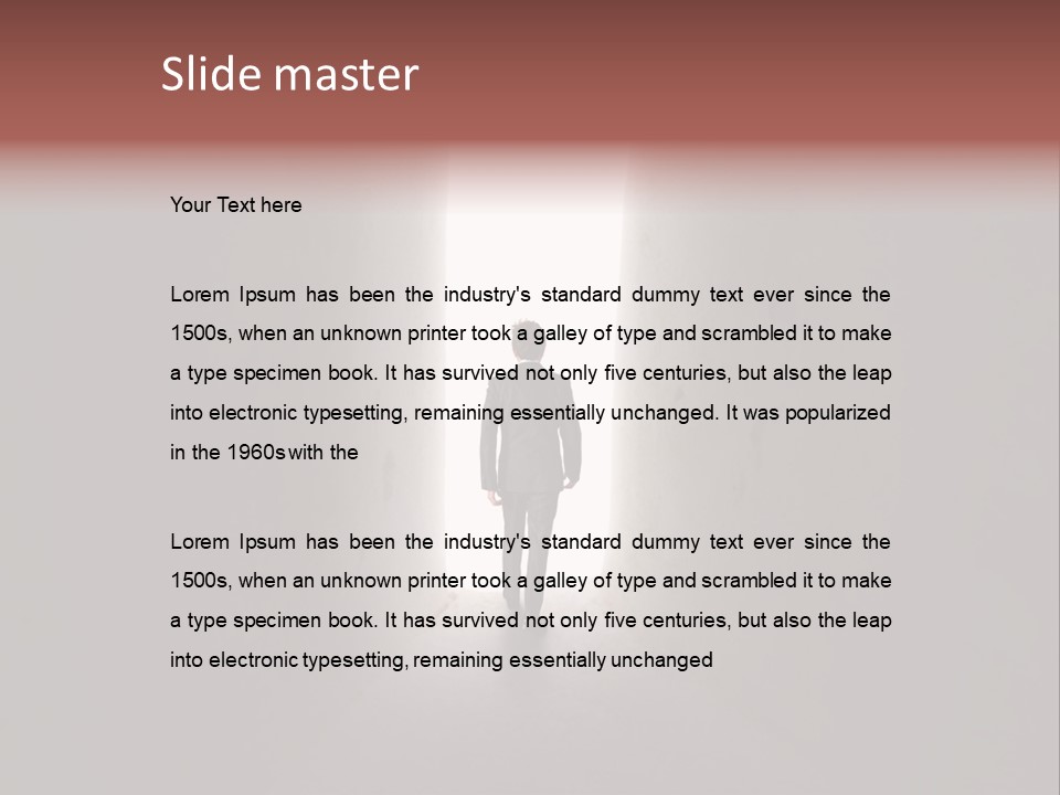 White Illuminated Way PowerPoint Template