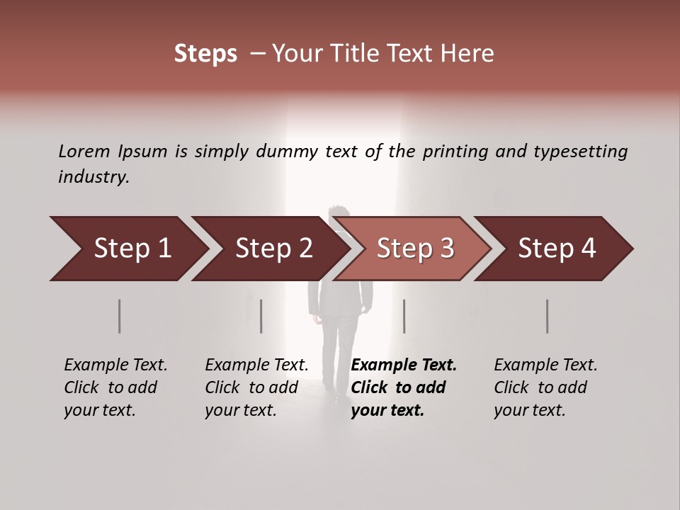 White Illuminated Way PowerPoint Template