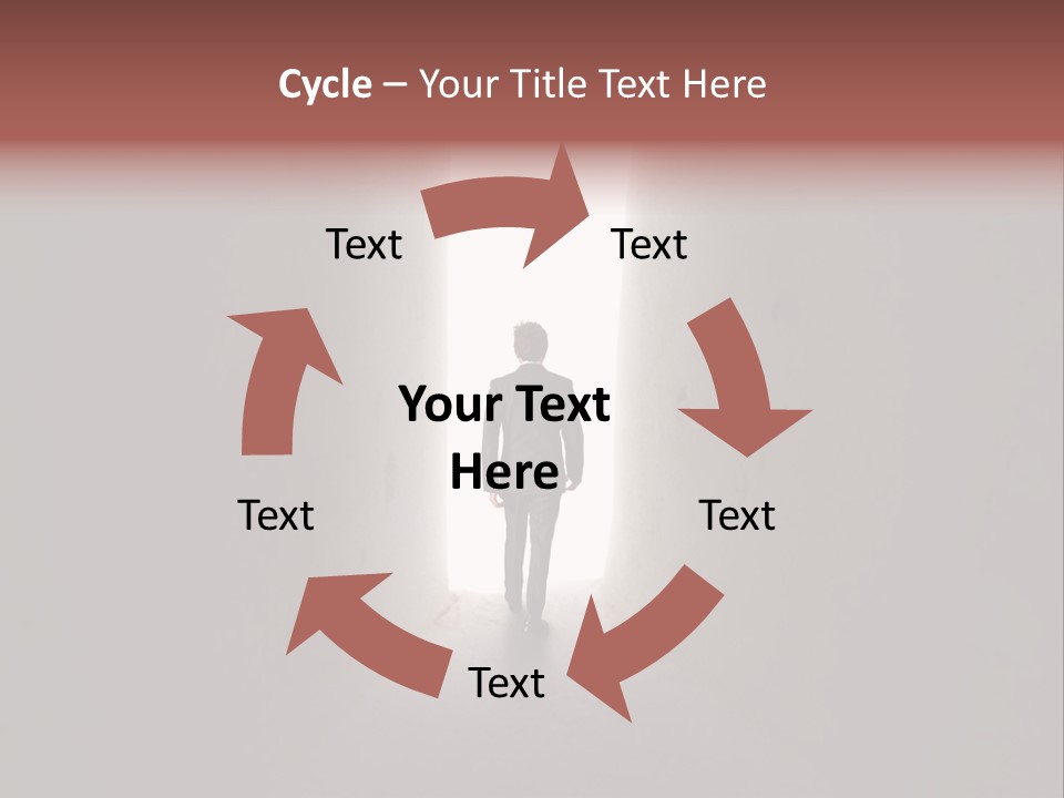 White Illuminated Way PowerPoint Template