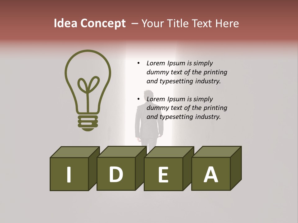 White Illuminated Way PowerPoint Template