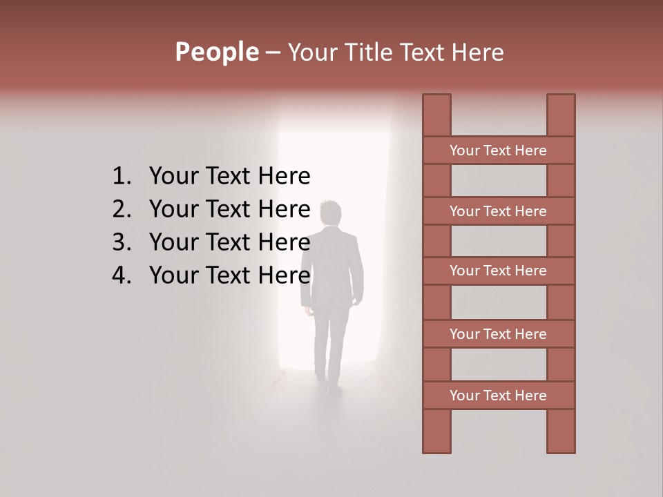 White Illuminated Way PowerPoint Template