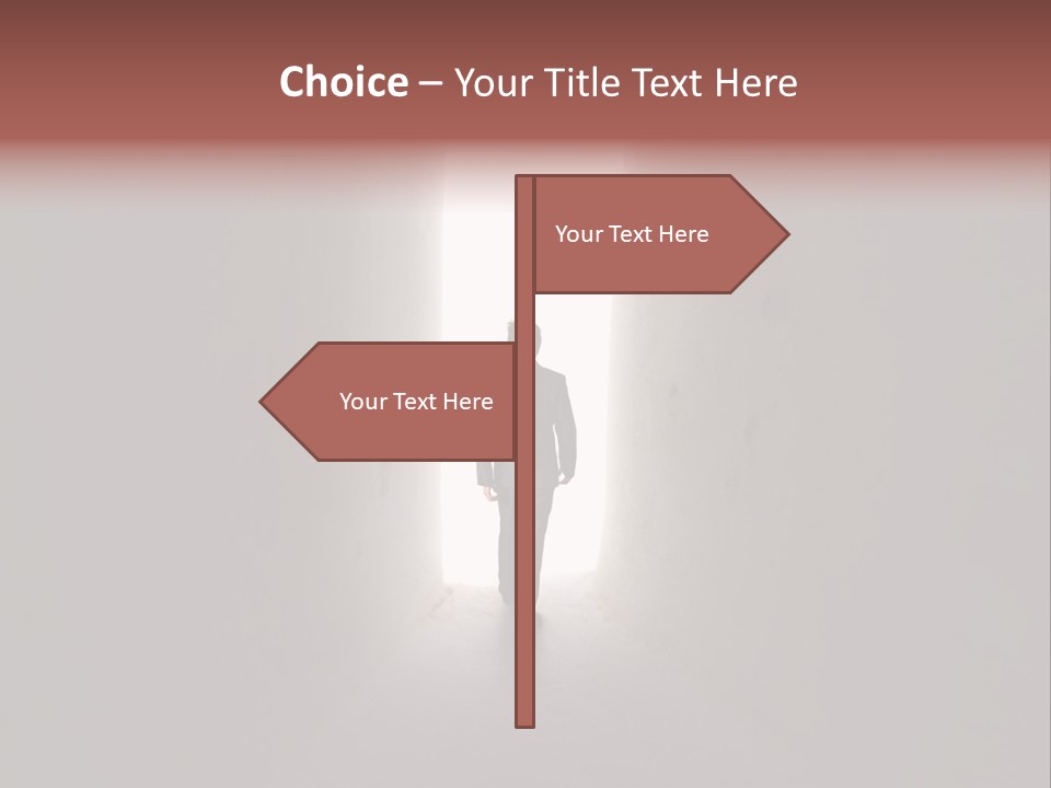 White Illuminated Way PowerPoint Template