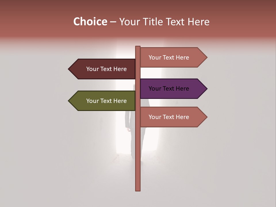 White Illuminated Way PowerPoint Template