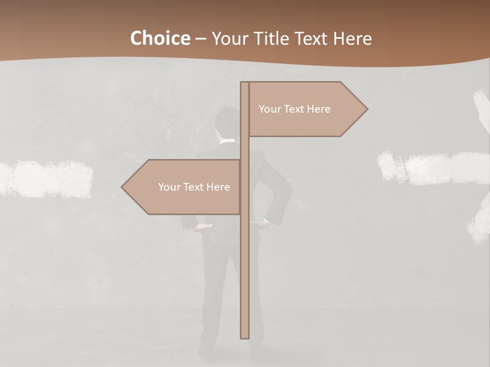 Manager Decide Way PowerPoint Template