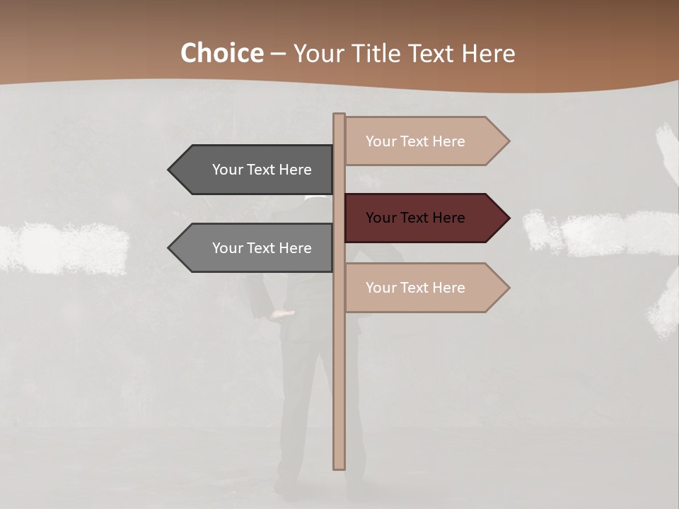 Manager Decide Way PowerPoint Template