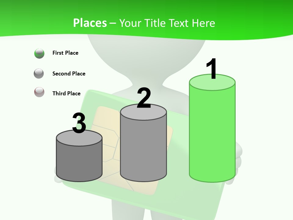 Man Graphics Phone PowerPoint Template