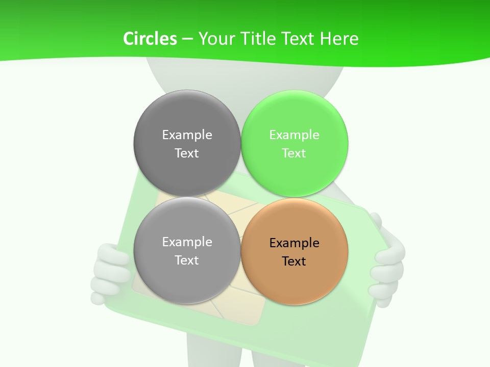 Man Graphics Phone PowerPoint Template