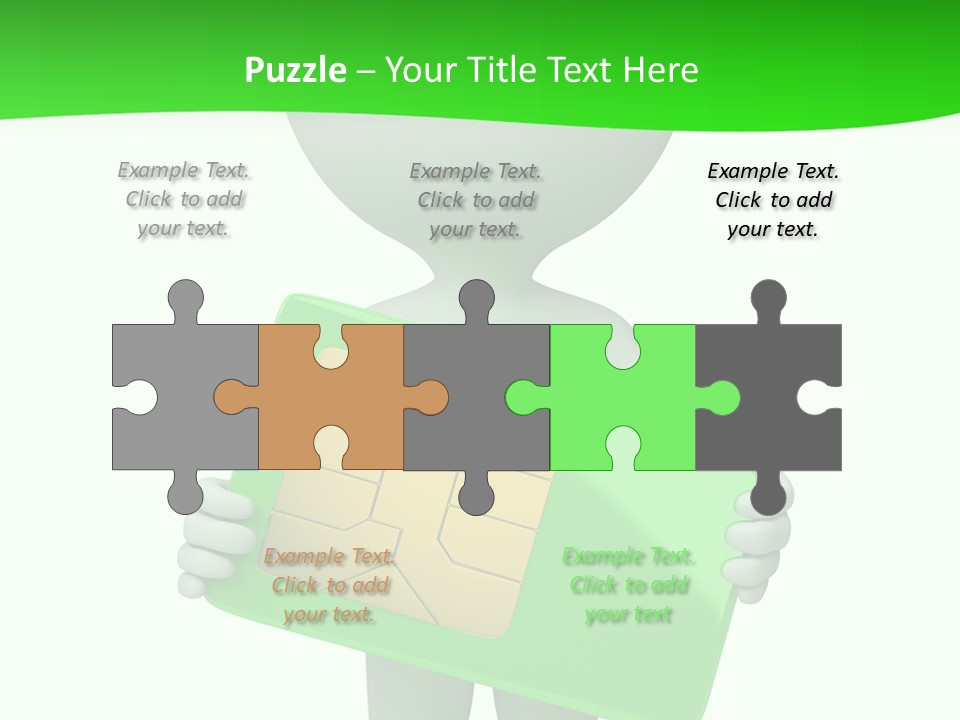 Man Graphics Phone PowerPoint Template