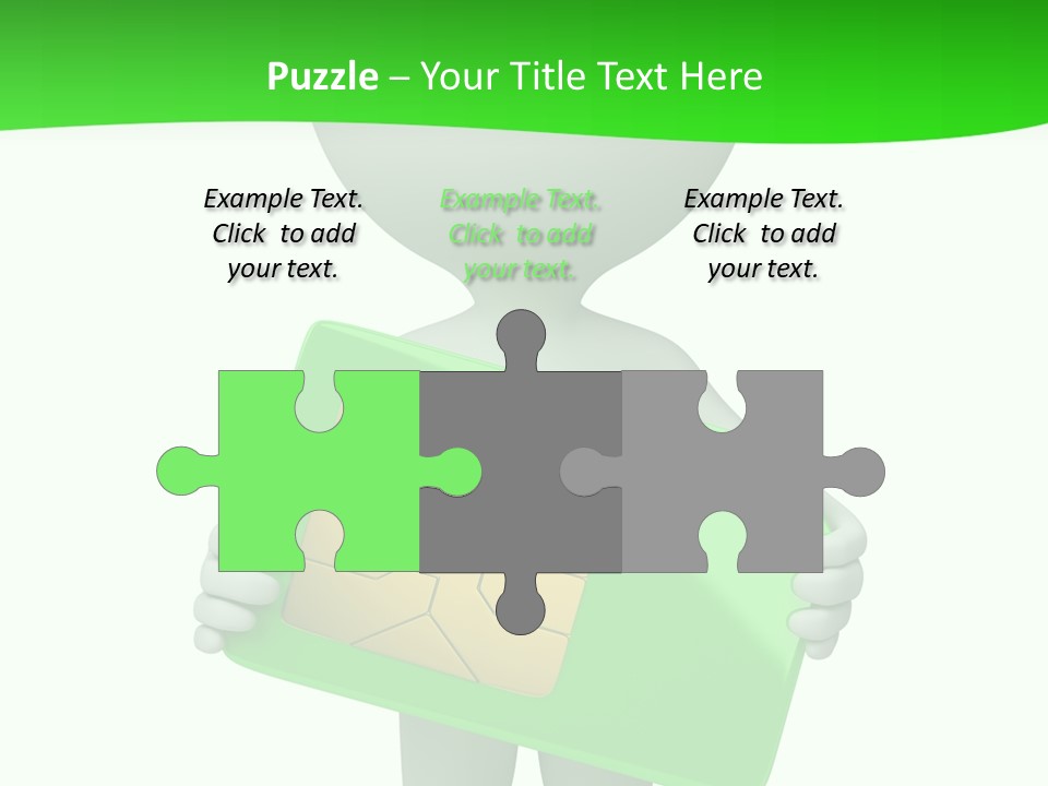 Man Graphics Phone PowerPoint Template