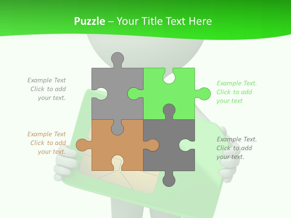 Man Graphics Phone PowerPoint Template