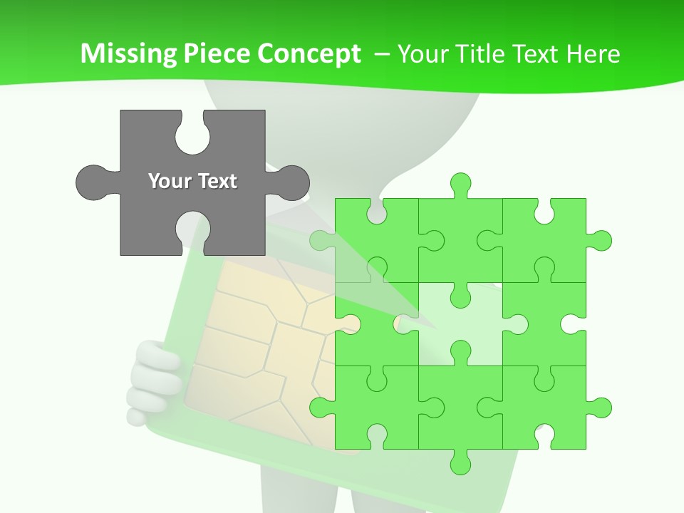 Man Graphics Phone PowerPoint Template