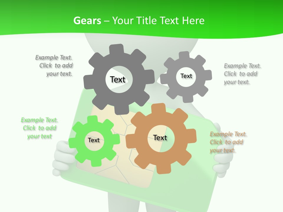 Man Graphics Phone PowerPoint Template