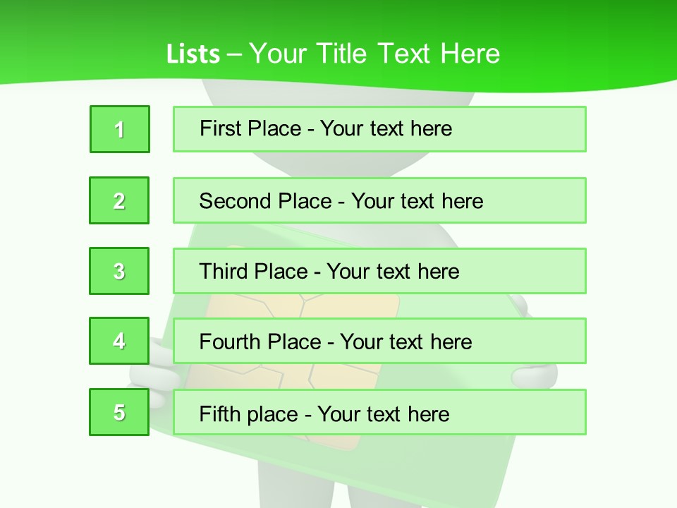Man Graphics Phone PowerPoint Template