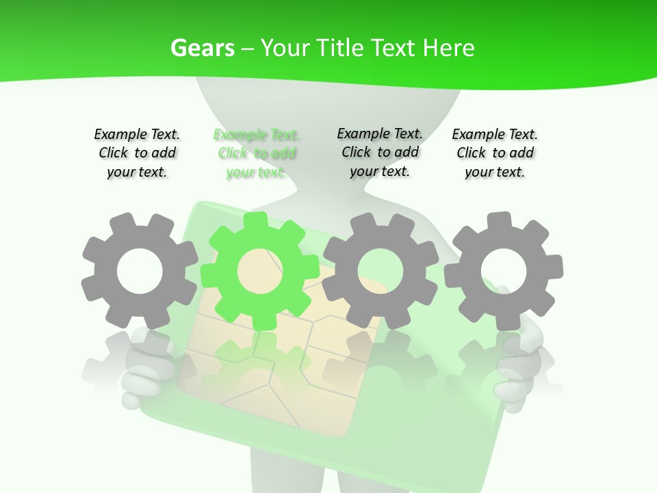 Man Graphics Phone PowerPoint Template