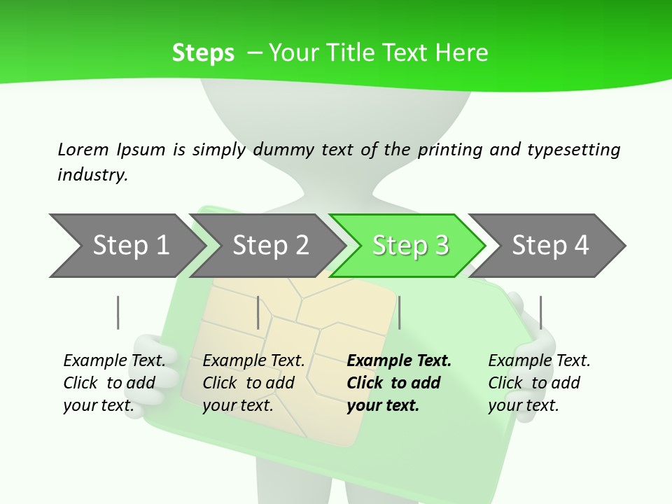 Man Graphics Phone PowerPoint Template