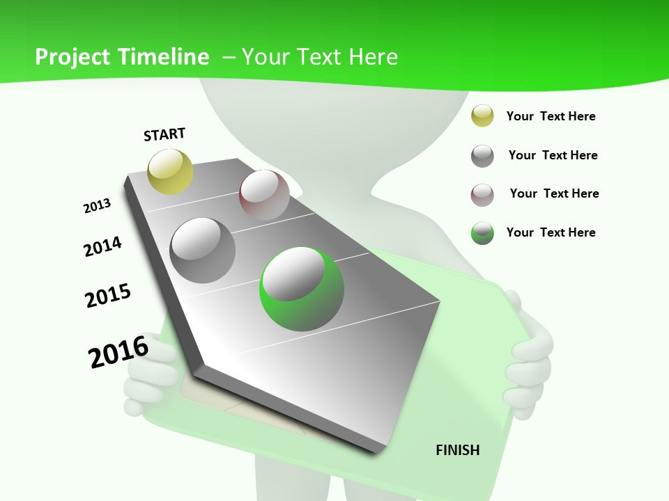 Man Graphics Phone PowerPoint Template