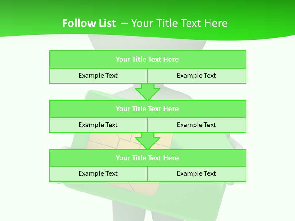 Man Graphics Phone PowerPoint Template